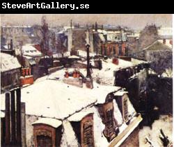 Gustave Caillebotte Rooftops in the Snow